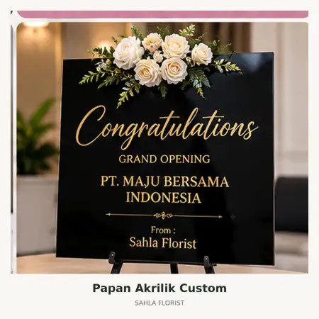 Papan Bunga Akrilik Alauddin Makassar